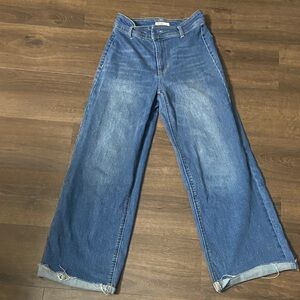 Oat New York Wide-Leg Blue Denim Jeans